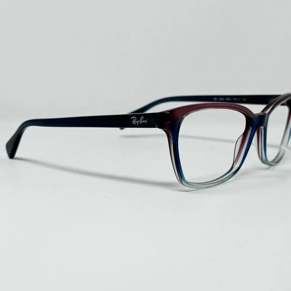 Ray-Ban RB5362 5834 Burgundy White & Blue Eyeglass Frames 54-17-140 Authentic